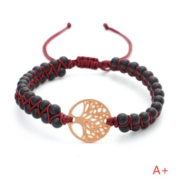 Woven Twine Double Tree of Life Yoga Bracelet - Image 3