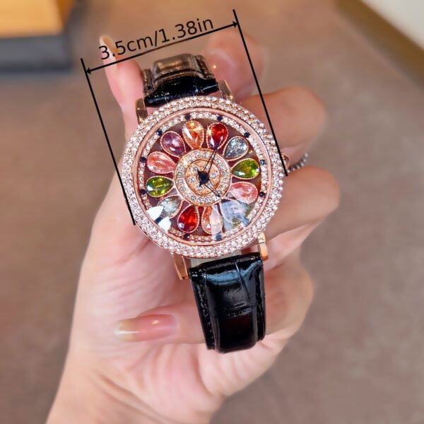 Watch With Colorful Rhinestone Inlay - Image 4