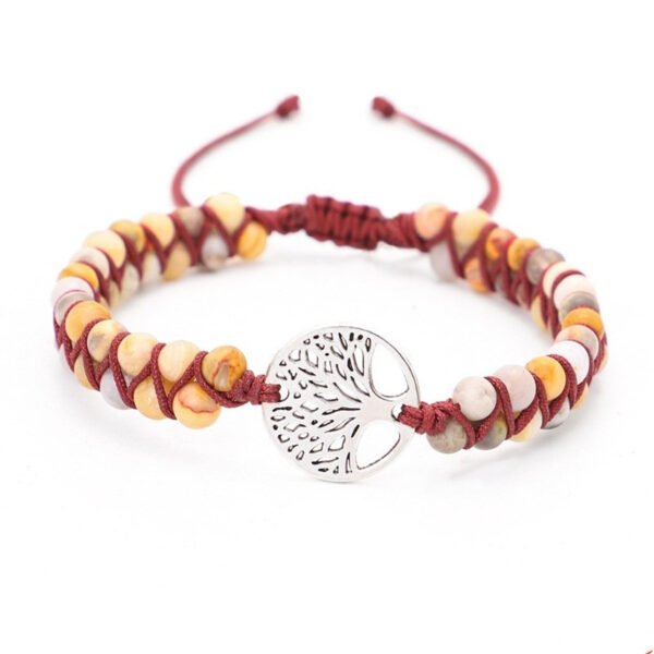 Woven Twine Double Tree of Life Yoga Bracelet - Image 9