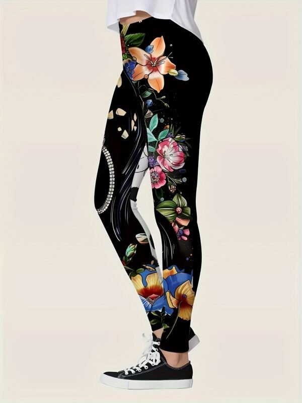 Portrait Print Leggings - Image 3