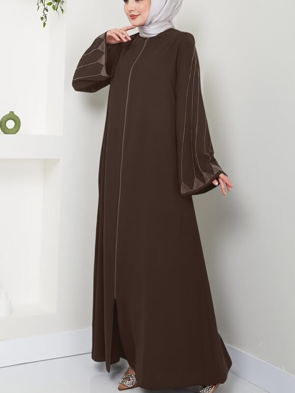 Elegant Brown Dress - Image 2