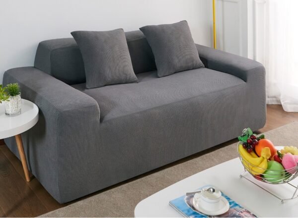 Waterproof Polar Fleece Solid Color Bomb Cover Sofa Slipcover Corner Case For Living Room 1 2 3 4 Seat - Image 9