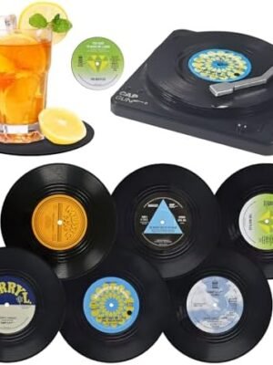 Vintage Vinyl Record Coasters