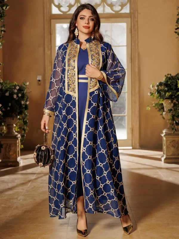 Eid Abaya Dress Set 2 Piece - Image 5