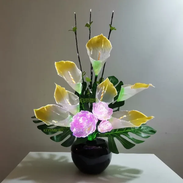 Creative Colour Change Lamp Optical Fiber Flower - Image 2