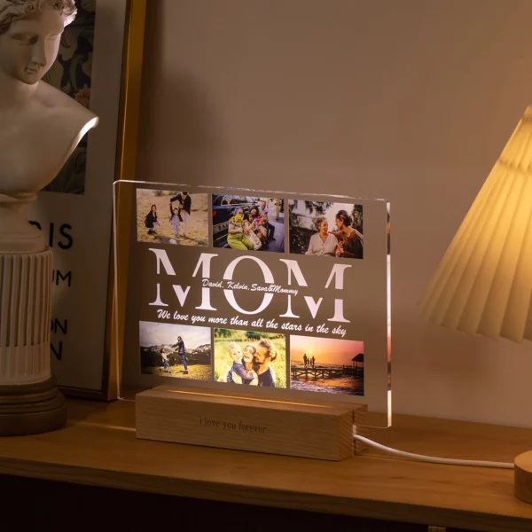 Personalized Custom Photo Text 3D Acrylic Lamp - Image 4