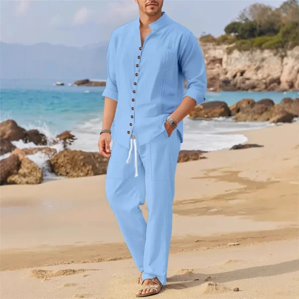 men's shirt trend beach suit - Image 4