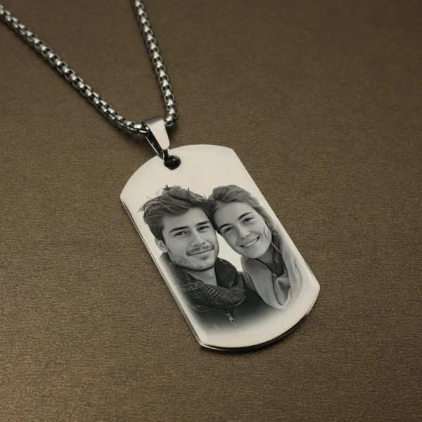 Personalized Custom Photo and Message Necklace - Image 4