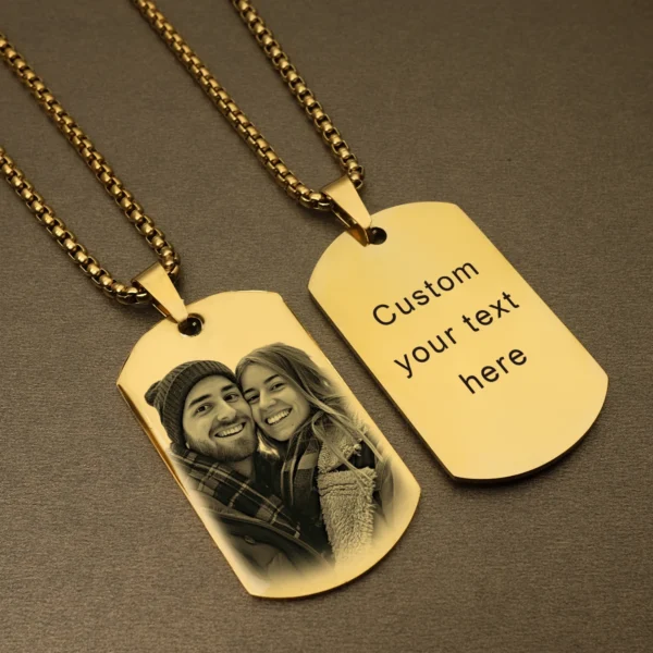 Personalized Custom Photo and Message Necklace - Image 2