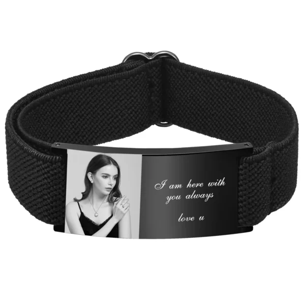 Vnox Custom Picture Photo Bracelets for Men Women