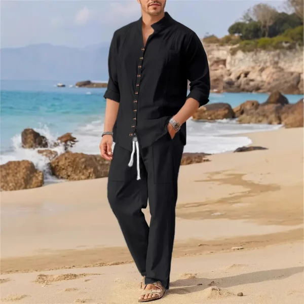men's shirt trend beach suit - Image 3