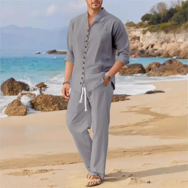 men's shirt trend beach suit - Image 2