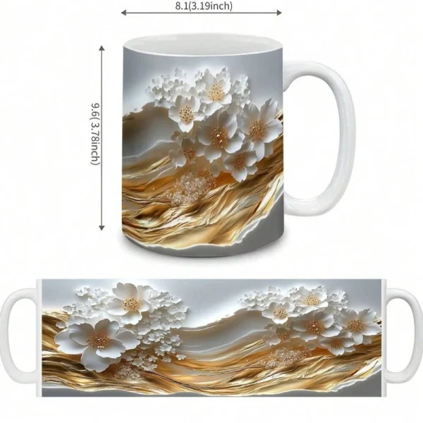 Large Printed Ceramic Glossy Coffee Mug - Image 2