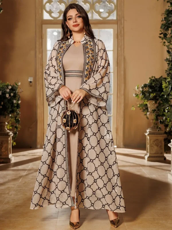 Eid Abaya Dress Set 2 Piece - Image 2