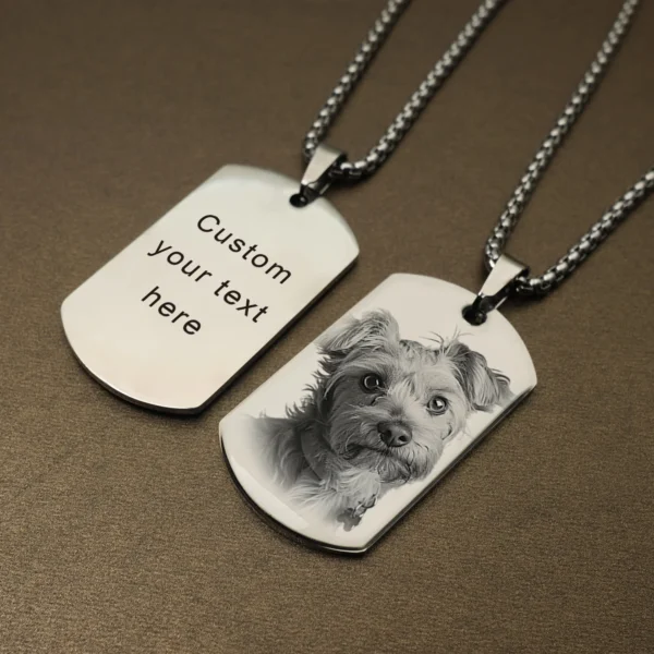 Personalized Custom Photo and Message Necklace - Image 6