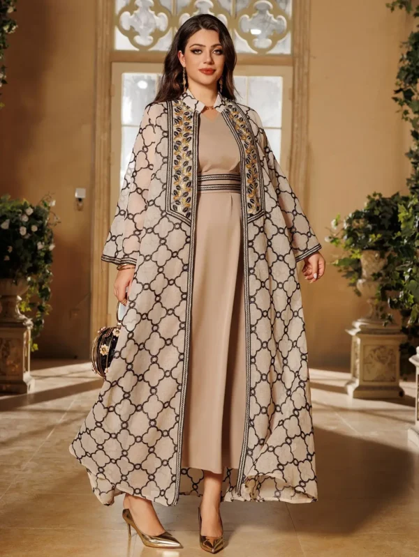 Eid Abaya Dress Set 2 Piece