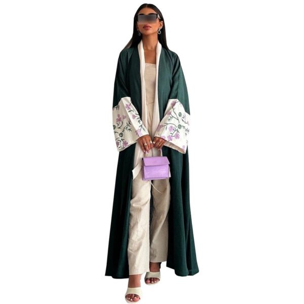 MQ136 Dubai Middle East Cardigan Robe Embroidery - Image 6
