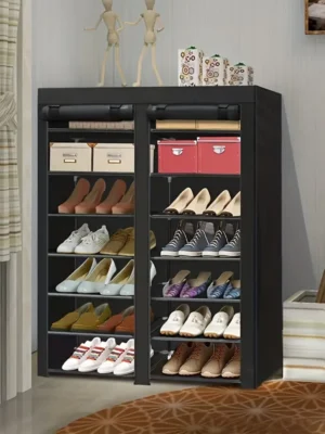 12 Compartment Multi-tier Stackable Shoe Rack