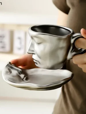 Face Kiss Mug Couple Ceramic Cup