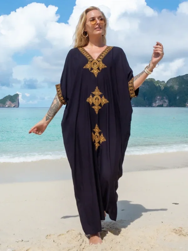 Elegant Gold Embroidered Kaftan - Image 6