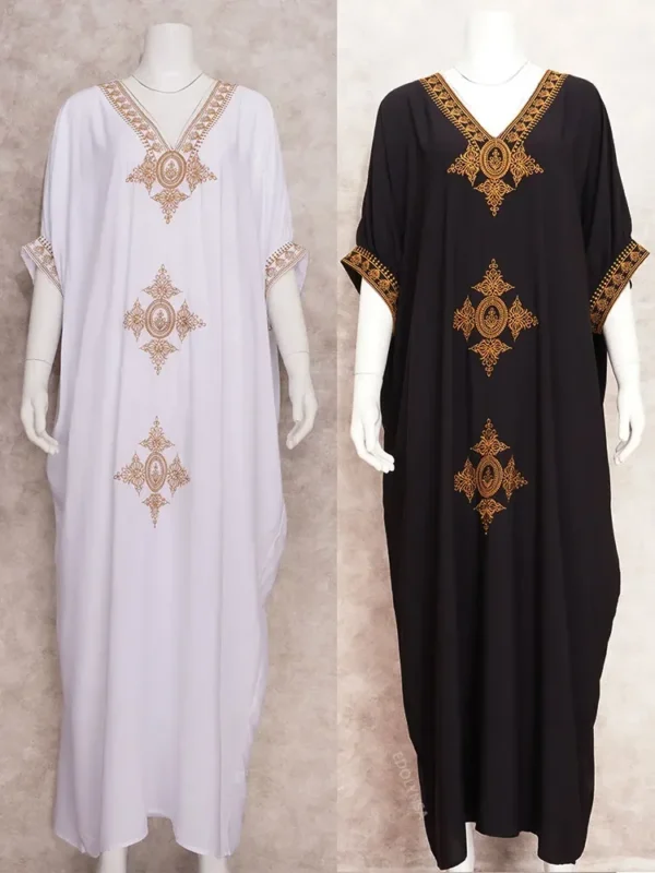 Elegant Gold Embroidered Kaftan - Image 5
