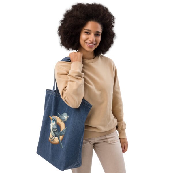 Organic denim tote bag - Image 3