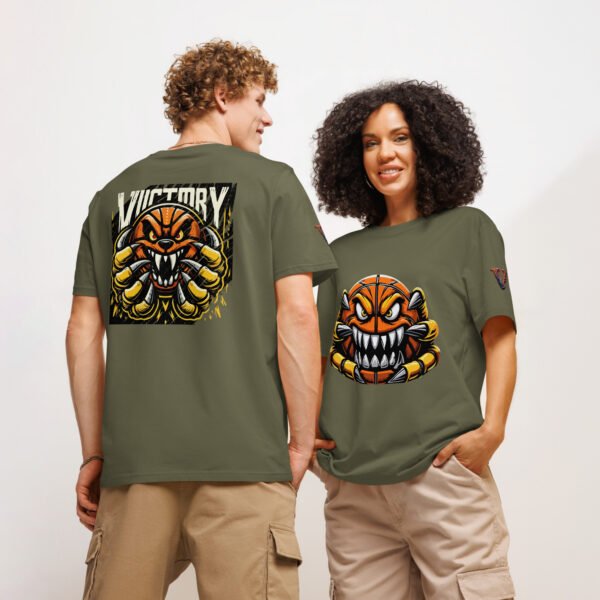 Fierce Basketball Monster organic ribbed neck t-shirt - Image 7