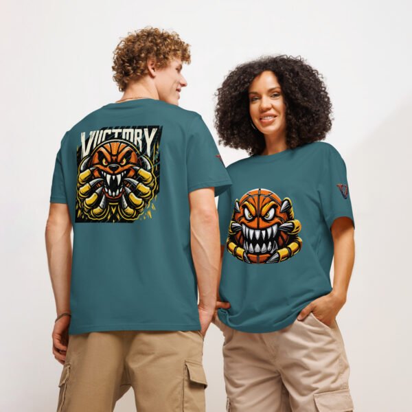 Fierce Basketball Monster organic ribbed neck t-shirt - Image 6