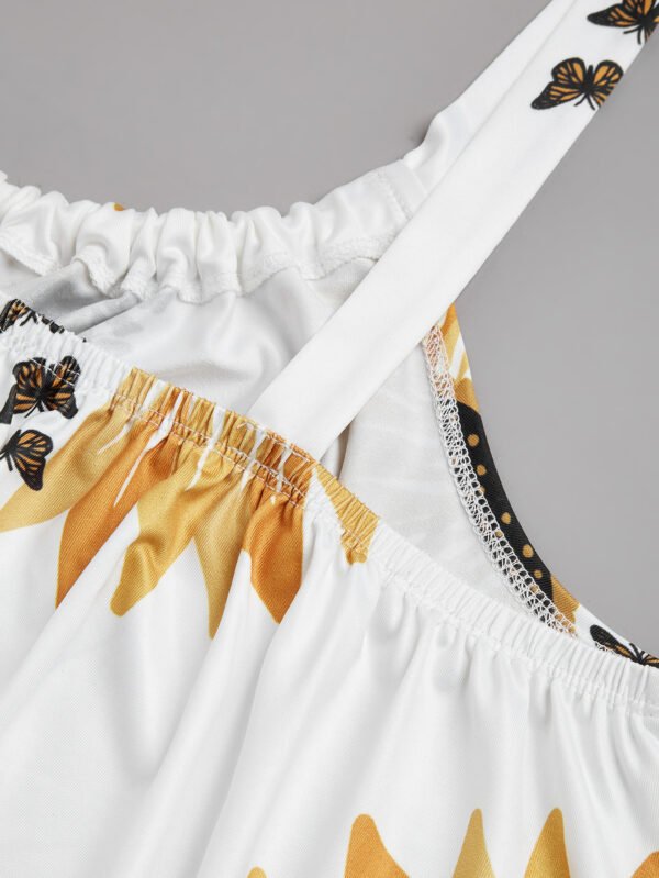 Plus Size Sleeveless Camisole Sunflower Printed Vest - Image 2
