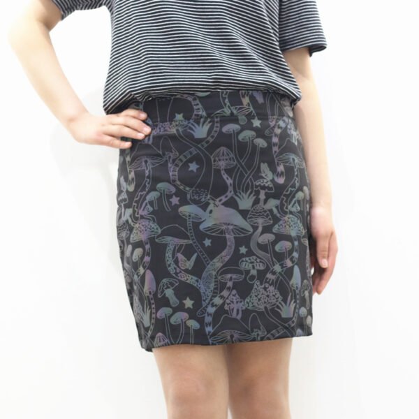 Colorful Mushroom Reflective Skirt High Waist Stretch Hip Skirt - Image 4