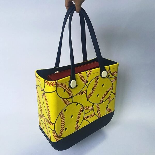 Beach Bag Portable Printing Beach Bag Washable Rubber Beach Handbag