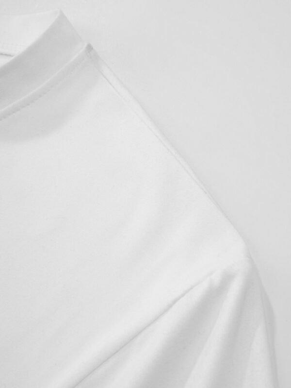 Boys, Teenagers And Students Casual Printed White Round Neck Pullover Short-Sleeved T-Shirt Summer Tops - Image 4