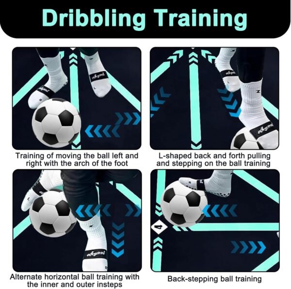Soccer Football Training Mat Carpet Non Slip For Kids Adults Solo Practice - Image 8