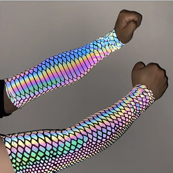 Sports Men Colorful Reflective Sleeves Techwea