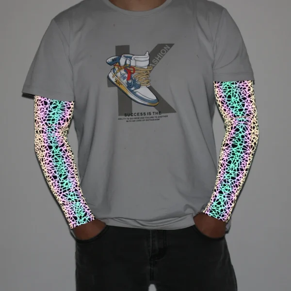 Sports Men Colorful Reflective Sleeves Techwea - Image 6