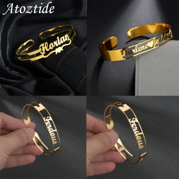 Atoztide Customized Letter Name Bracelet