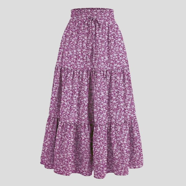 Women'S Boho Vintage Floral Print Skirt - Image 5