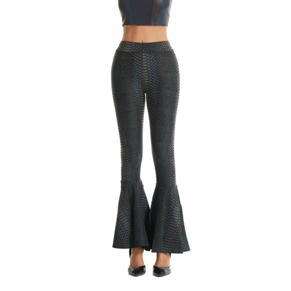 Rainbow Reflective Pants Women Bodycon Elastic Waist - Image 4