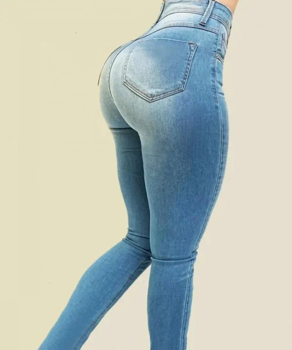 Woman's pure color jeans - Image 6