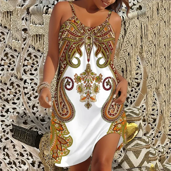 2025 Women's Summer Sleeveless Print Casual Dress