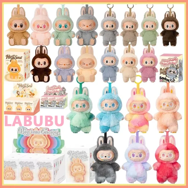 Anime character kawaii Labubu has seat serie