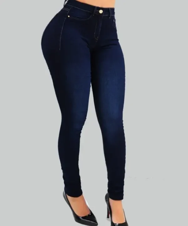 Woman's pure color jeans - Image 3