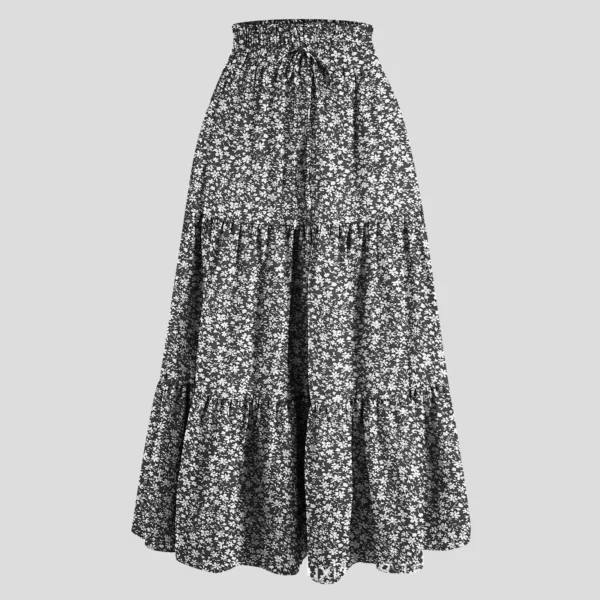 Women'S Boho Vintage Floral Print Skirt - Image 4