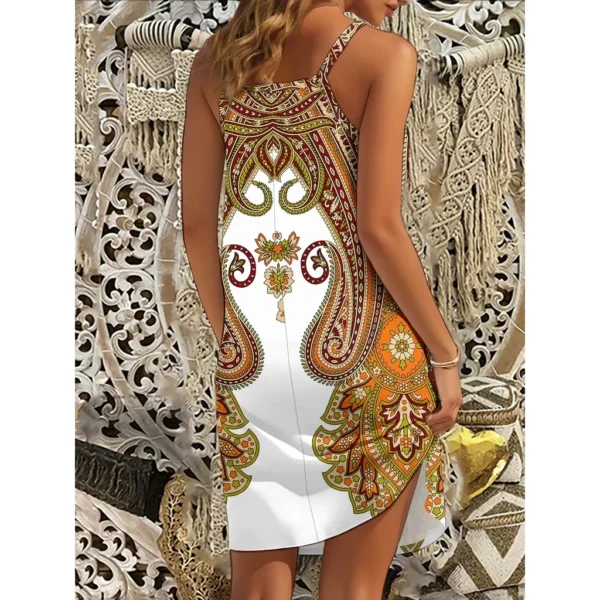2025 Women's Summer Sleeveless Print Casual Dress - Image 4