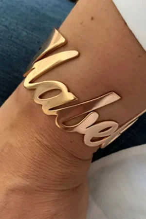 Personalized Name Women's Bangle Stainless Steel