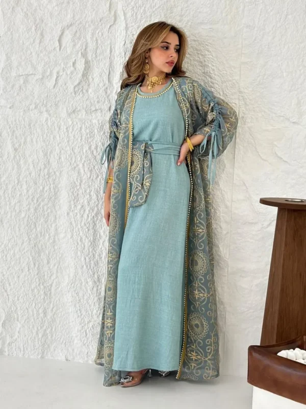 Abayas for Women Party 2 Piece Set - Image 3
