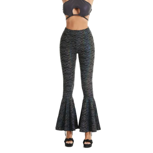 Rainbow Reflective Pants Women Bodycon Elastic Waist - Image 6