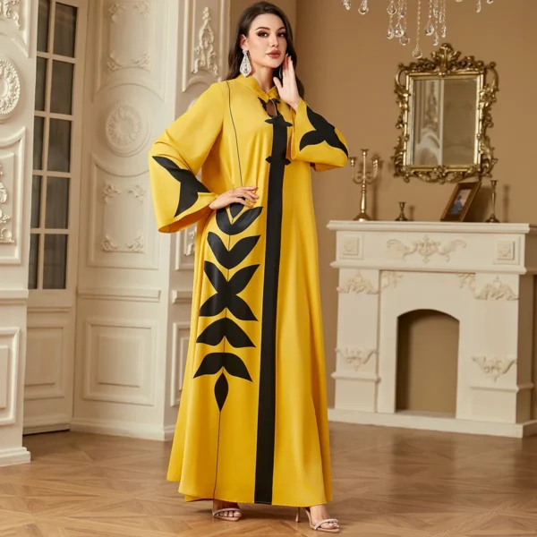 2025 New Fashion Dubai Abaya Women Muslim Maxi Dres - Image 4