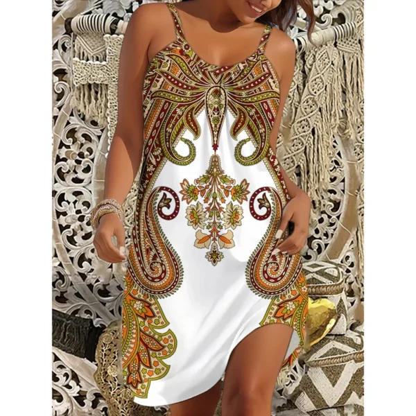 2025 Women's Summer Sleeveless Print Casual Dress - Image 3