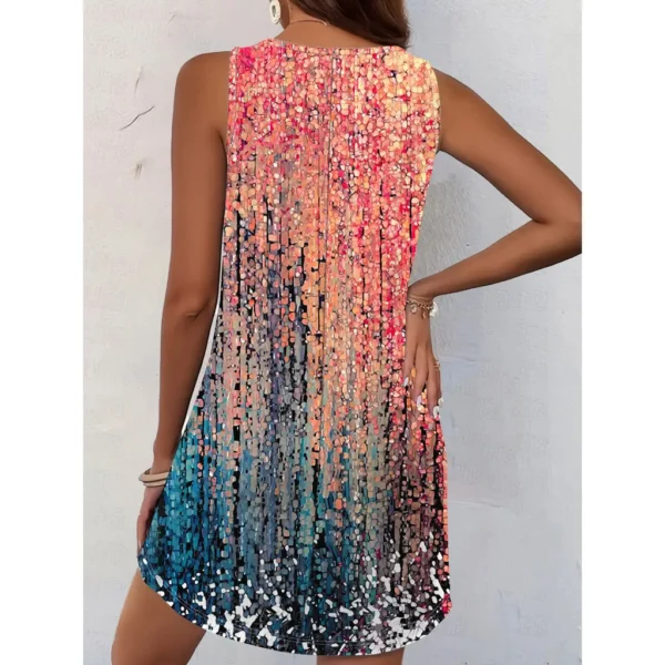 2025 Women's Summer Sleeveless Print Casual Dress - Image 4